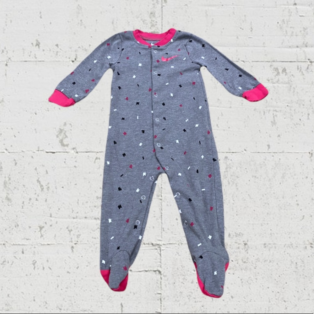 Nike Confetti Printed Cotton Footed Onesie